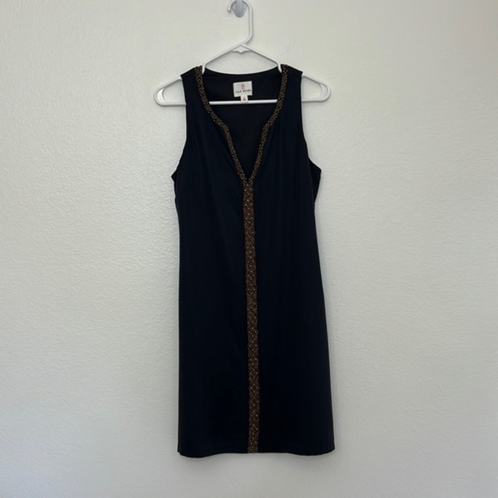 Julie Brown NYC Embellished Beaded woman’s Black Slip Dress Sz 4
